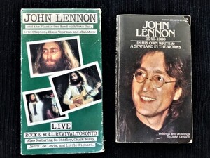 ☆ John Lennon and the Plastic Ono Band - Live Peace in Toronto, 1969 VHS & ジョンレノン（ペーパーバック）2点☆