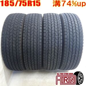 中古タイヤ 185/75R15 106/104L ヨコハマ アイスガードアイジー91 スタッドレスタイヤ 4本セット コモ 中古 15インチ