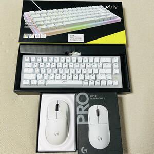 美品 特価 Logicool G PRO X SUPERLIGHT 2 ワイヤレス ゲーミングマウス G-PPD-004WL-WH Xtrfy K5 コンパクト