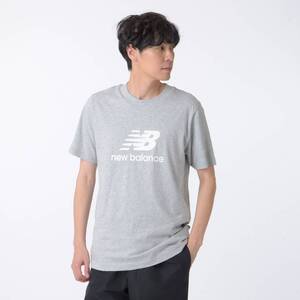 ニューバランス NBJ-MT41502-AG New Balance Stacked Logo ショートスリーブTシャツ (AG)AG Lサイズ メンズ・ユニセックス 即納