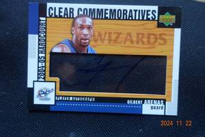 Gilbert Arenas 2004-05 Upper Deck Hardcourt Clear Commemorative Autographs