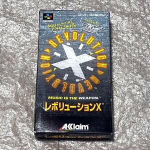 〈箱説ハガキ付属・動作確認済み〉SFC スーパーファミコン レボリューションX (REVOLUTION X) MUSIC IS THE WEAPON エアロスミス