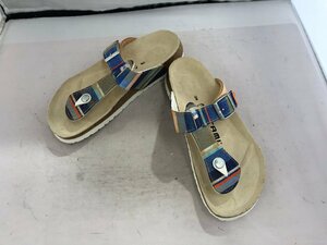 【BIRKENSTOCK　TATAMI】ビルケンシュトック　タタミ　レディス　トングサンダル　マルチカラー　キャンバス　24cm　SY02-FTY