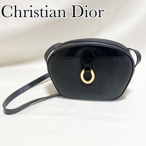 Christian Dior クリスチャンディオール　ブラック　ショルダーバッグ　オールドディオール　トロッター　黒　肩掛け 希少　送料無料