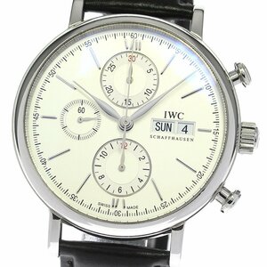 IWC IWC SCHAFFHAUSEN IW391001 ポートフィノ クロノグラフ デイデイト 自動巻き メンズ 良品 _804352