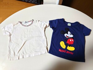 半袖Tシャツ 半袖トップス 70サイズ 2枚セット 美品 男の子 ベビー服 ディズニー ミッキー Disney
