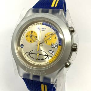 1円から　SWATCH IRONY diaphane クォーツ　クロノグラフ　デッドストック品