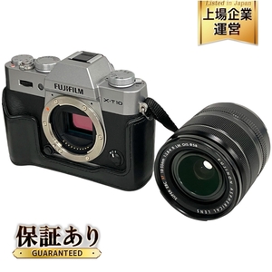 FUJIFILM 富士フィルム X-T10 ミラーレス 18-55mm 1:2.8-4 R LM OIS レンズ バッテリー ケース セット 中古 S9618172