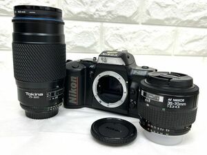 Nikon ニコン F-401S / Tokina 75-300mm 1:4.5-5.6 / NIKKOR 35-70mm 1:3.3-4.5 動作未確認 カメラ レンズ 中古 fah 5K369