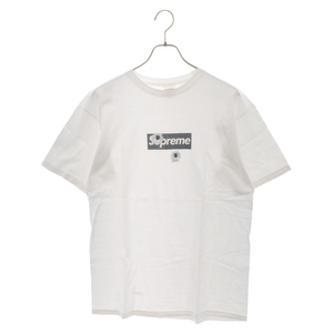 SUPREME シュプリーム 12AW Bullet Box Logo Tee 渋谷オープン記念 ブレットボックスロゴ半袖Tシャツ ホワイト/ブラック