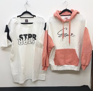 【現状品】すとろべりーぷりんす STPR ゆったりてぃーしゃつ(Tシャツ)　STPR カラーブロックパーカー【T-2325】