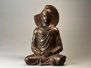 古美術 ガンダーラ禅定坐像 仏教美術 置物 アンティーク