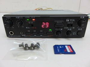 TOA CA-207SD 20W 車載用アンプ SD付 スピーカーアンプ 車載用拡声器 動作品 中古 美品