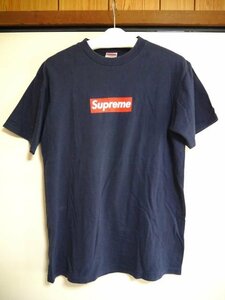 ▽♪ Supreme シュプリーム ボックスロゴ 半袖Tシャツ 紺 M