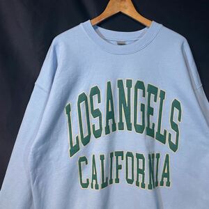 LOSANGELS CALIFORNIA アーチ 二段ロゴ スウェット ギルダン　　GILDAN ロサンゼルス カリフォルニア 大きいサイズ ラバー立体ロゴ 柳10364