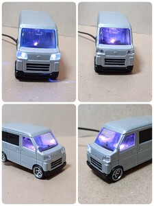 ダミースキャナー ハイゼットカーゴ S700系 外品ホイール LED 12V 3灯点滅 S700 S710 トミカミニカー 軽バン 即決