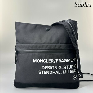 1円【新品未使用】MONCLER モンクレール×FRAGMENT プリント サコッシュ バッグ フラグメント ブラック 黒 ショルダーバッグ