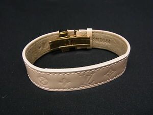 1円 ■美品■ LOUIS VUITTON ルイヴィトン M91411 モノグラムヴェルニ グッドラック ブレスレット アクセサリー ベージュ系 FA8123