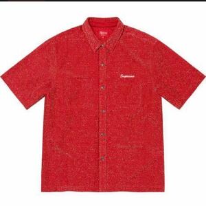 1円〜 supreme シュプリーム Lurex S/S Shirt Red M ルレックス 半袖シャツ レッド M