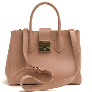 FURLA フルラ ハンドバッグ METROPOLIS M TOTE メトロポリス 牛革 2WAY ショルダーバッグ