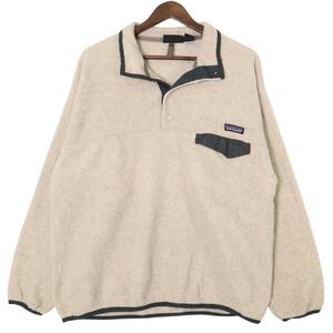 00年代 patagonia パタゴニア スナップT フリースジャケット アウトドア アイボリー (メンズ L) 中古 古着 A1685