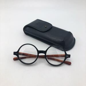 JULIUS TART OPTICAL ジュリアス タート オプティカル エンター プライズ 丸メガネ 度なし　ブラック ブラウン P232