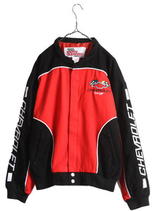 90s ナスカー オフィシャル コットン レーシング ジャケット メンズ M 古着 NASCAR 90年代 オールド シボレー ブルゾン ジャンパー 2トーン