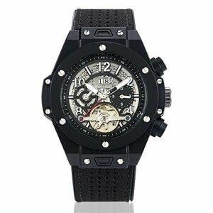 新品# ノーロゴ トゥールビヨン ウブロ HUBLOT ウニコ ビッグバンモデル オマージュ KIMSDUNブランド ブラック