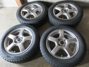 冬用set!! BS TOPRUN R5 (GM) (15x5,5+50 4H/100) バリ溝(DUNLOP WM02) 185/60R15 フィット シャトル マーチ ヴィッツ 他にも 格安売切り!!