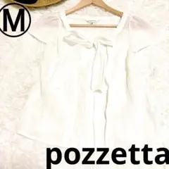 pozzetta♡シアー♡シフォン♡ノースリーブ♡夏トップス♡リボン♡フェミニン