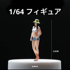 1/64 フィギュア　モデル女子　cowgirl-①ジオラマ　模型