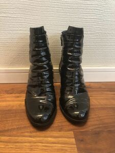 GARETH PUGH（ガレスピュー）エナメルレザーヒールブーツ メンズ　40 rick owens l.g.b. super rare 00s