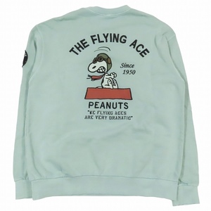 アヴィレックス AVIREX × ピーナッツ PEANUTS CREWNECK SWEAT FLYING ACE クルーネック スウェット カットソー XL サックス 783-4232010/7