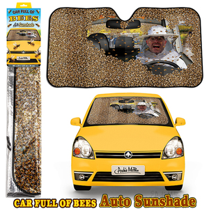 ビー オート サンシェード Car Full of Bees Auto Sunshade 車 フロント かわいい 日除け 紫外線 蜂 ハチ 蜜蜂 養蜂 カー用品 おもしろ