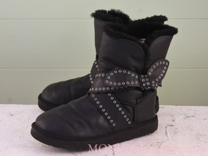 MK628◆レディース【UGG Australia】ショートブーツ 黒 ブラック 26.5cm