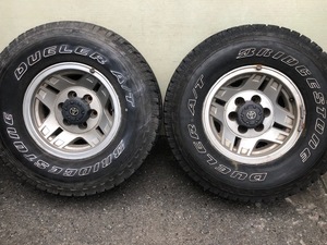 希少 LAND CRUISER PRADO 78プラド純正アルミ 7J -20 6H JWL-T ワイド 31x10.50R15 ブリヂストンデューラー BRIDGESTONE A/T694 60ランクル