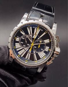 中古 保証書あり ロジェデュブイ ROGER DUBUIS エクスカリバー45 クロノグラフ EX45-78-90-00/09R01/B 世界280本限定 メンズ 自動巻 腕時計