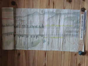 幕府領日坂宿絵図面古地図古文書●文政３年　東海道日坂宿絵図面　４１０cm　長尺　佐野郡日坂宿　現在の静岡県掛川市　230501