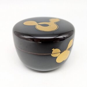 平棗・金彩・六瓢・溜塗・漆器・茶道具・No.240820-39・梱包サイズ60