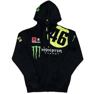 VR46 MONSTER ENERGY モンスターエナジー Monza Rally LTD fleece ビッグロゴ ジップアップパーカー (M) 【並行輸入品】