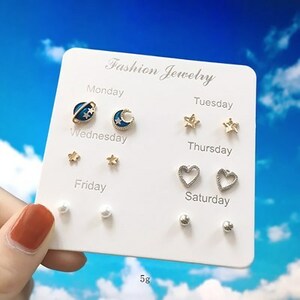 ピアス シルバー 7セット デイリー 小さい シンプル スタッド Stud Earrings 7 #C729-10