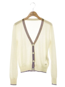 FOXEY フォクシー カーディガン 38 Cardigan アイボリー バイカラー SP品 IT30VLKFXO7S