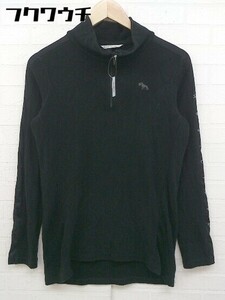 ◇ Heal Creek ハーフジップ　ロゴ　刺繍　切替　 長袖 ニット セーター サイズ40 ブラック　グレー レディース