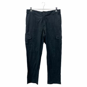 2411-142 Dickies チノパンツ ワークパンツ W38 ディッキーズ レギュラーストレート サイドポケット ブラック系 古着卸 アメリカ仕入