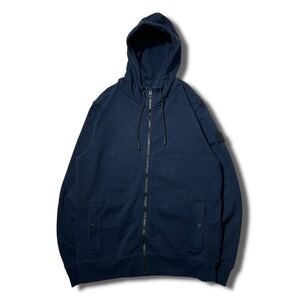 HUGO BOSS ロゴパッチ ジップ スウェット パーカー L ネイビー ヒューゴ ボス