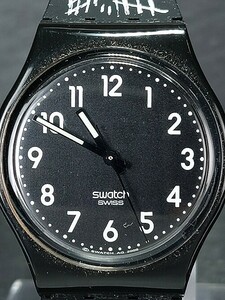 美品 箱付き SWATCH スウォッチ NANDEYANEN GB247V 大阪 アナログ クォーツ 腕時計 ブラック ラバーベルト 新品電池交換済み 動作確認済み