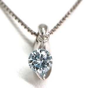 1円〜!!良品!!▼K18 天然ダイヤモンドネックレス▼D 約2.9g 約44.5cm ブルーダイヤモンド diamond EB9/EB9 S960