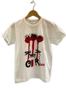 COMME des GARCONS GIRL◆Tシャツ/S/コットン/WHT/NK-T501