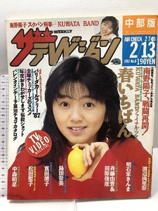 3 ザテレビジョン 中部版 1987 2・13 NO.6 渡辺満里奈 南野陽子 明石家さんま 田原俊彦 松田聖子