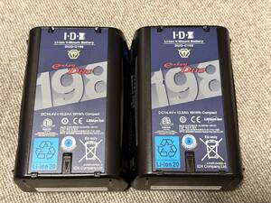 美品 IDX DUO-C198 2本セット 191Wh Vマウントバッテリー　 　　　　　Vマウント バッテリー DUO-C150 DUO-C150P DUO-C198P お探しの方にも